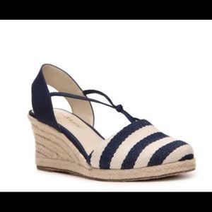 Kelly & Katie Striped Wedge Espadrilles